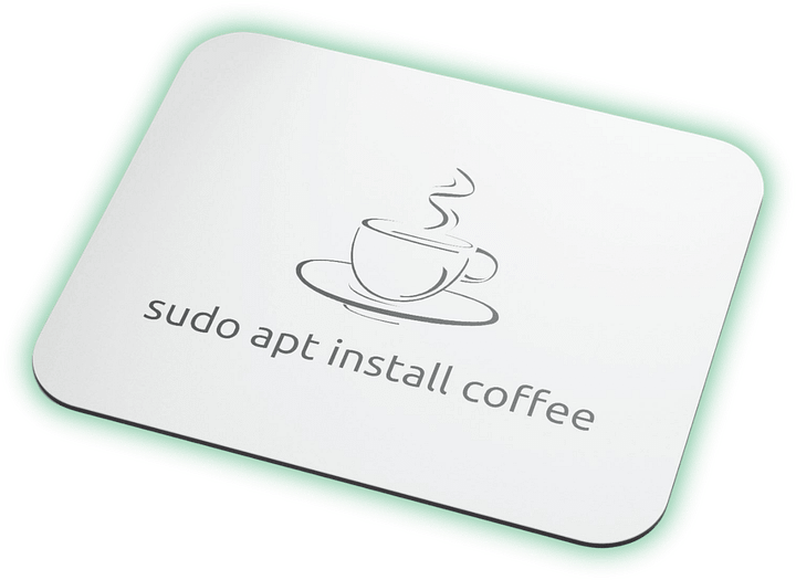 apt install coffee Mouse Pad (White Version) product image (1)