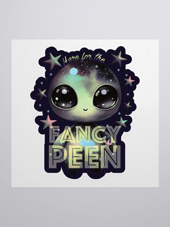 Fancy Alien Sticker (Silver/Green Dude) product image (2)