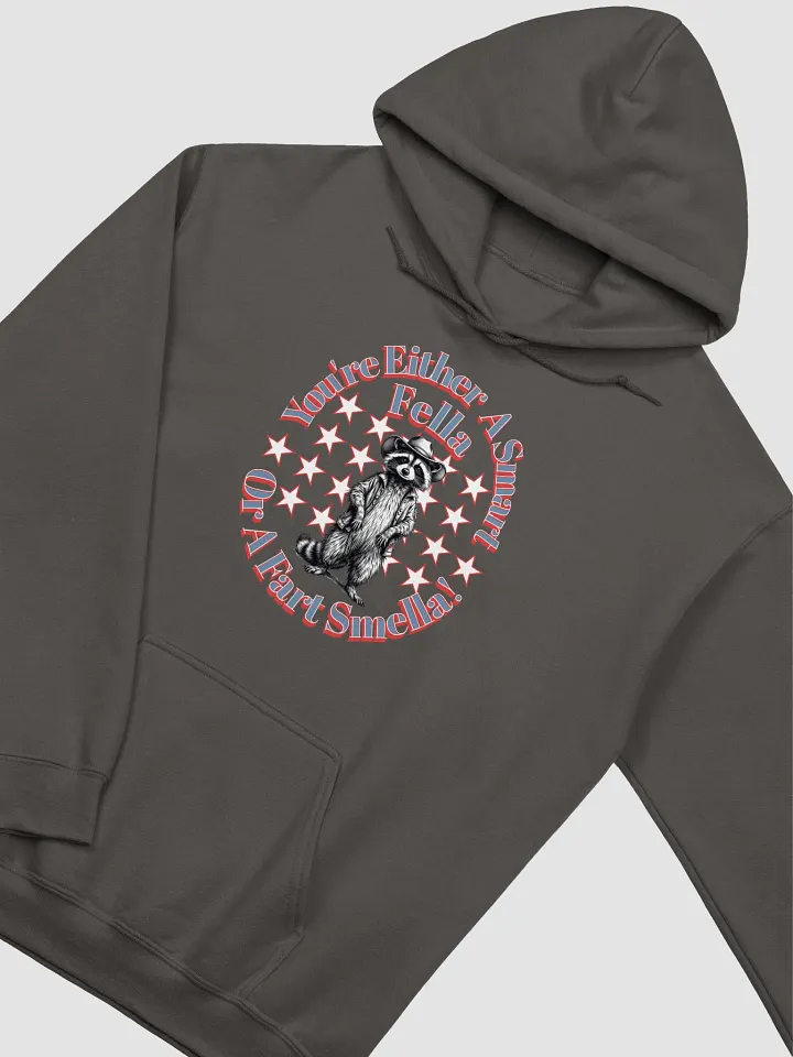 Youre Either A Smart Fella Or A Fart Smella Raccoon Wild West Hoodie product image (4)
