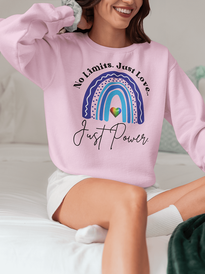 No Limits. Just Love. Just Power. Rainbow Gildan Sweatshirt product image (1)