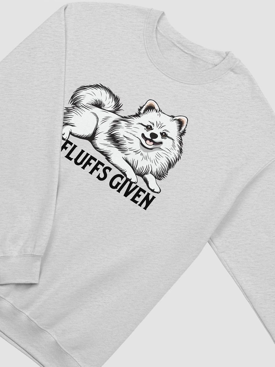 No Fluffs Given Sweatshirt of a Pomeranian(White) | Funny Shirt for Pomeranian Paw-rents product image (26)