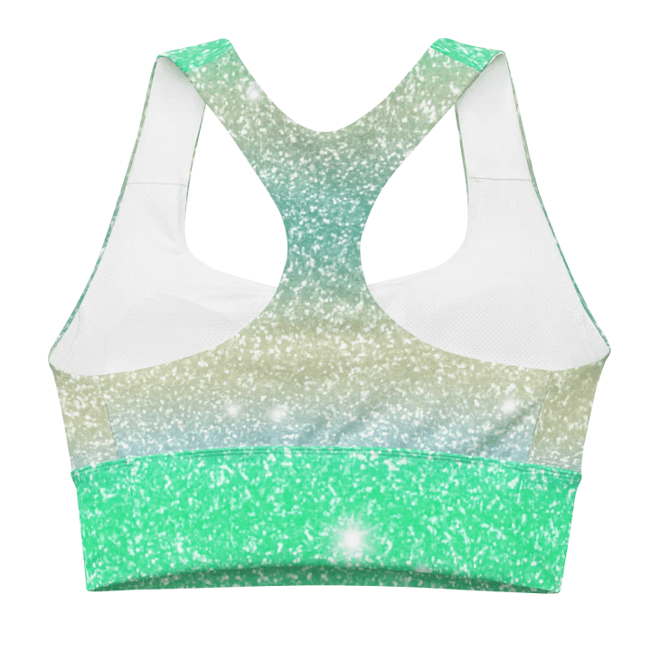 Glitter Unicorn Texture Design Longline Sports Bra - 1 product image (2)