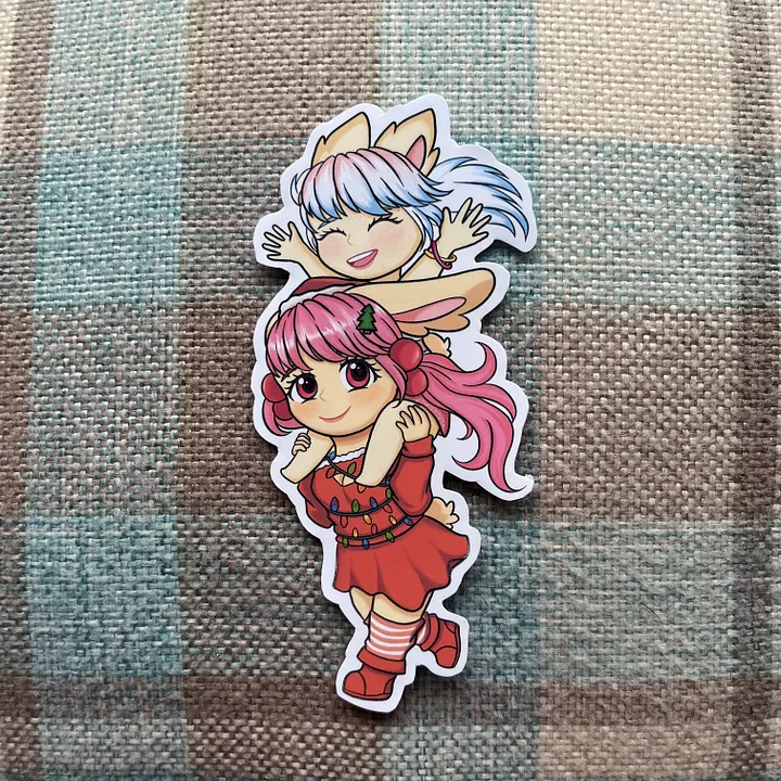 Noelle and Aurora Christmas Sticker product image (1)