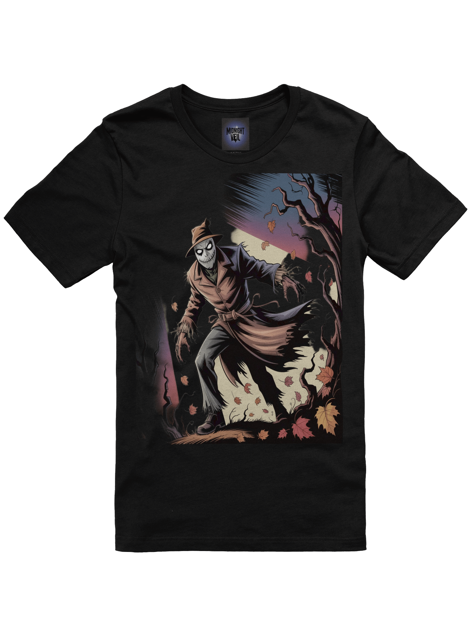 Foliage Fiend: Scarecrow's Whispering Woods T-Shirt product image (3)