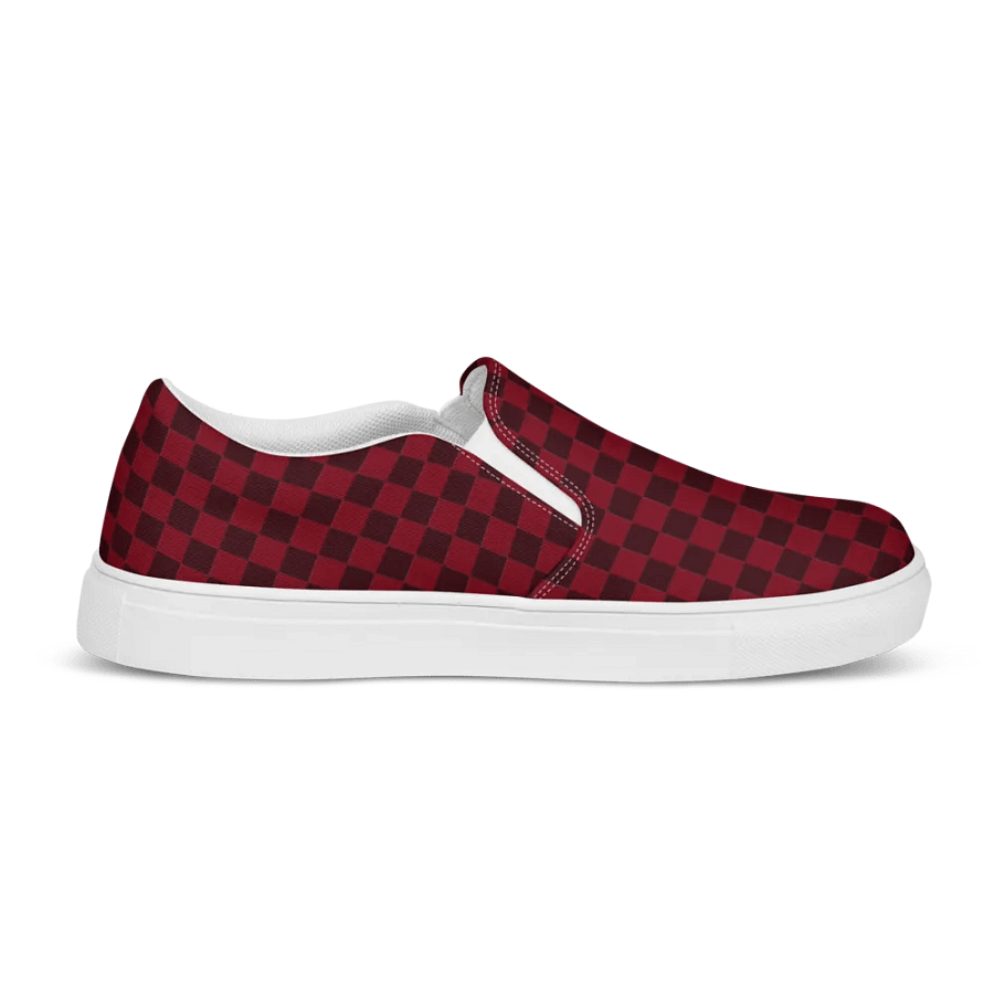 Elegant Red Checkered Mens Slip On Shoes n. 34 product image (8)
