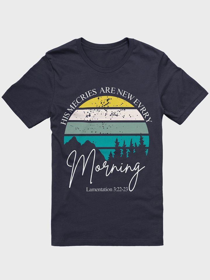 Sunrise Serenity Christian T-Shirt – Inspirational Bible Verse Tee – Soft Unisex Sunrise Graphic Shirt by KKacreations product image (1)