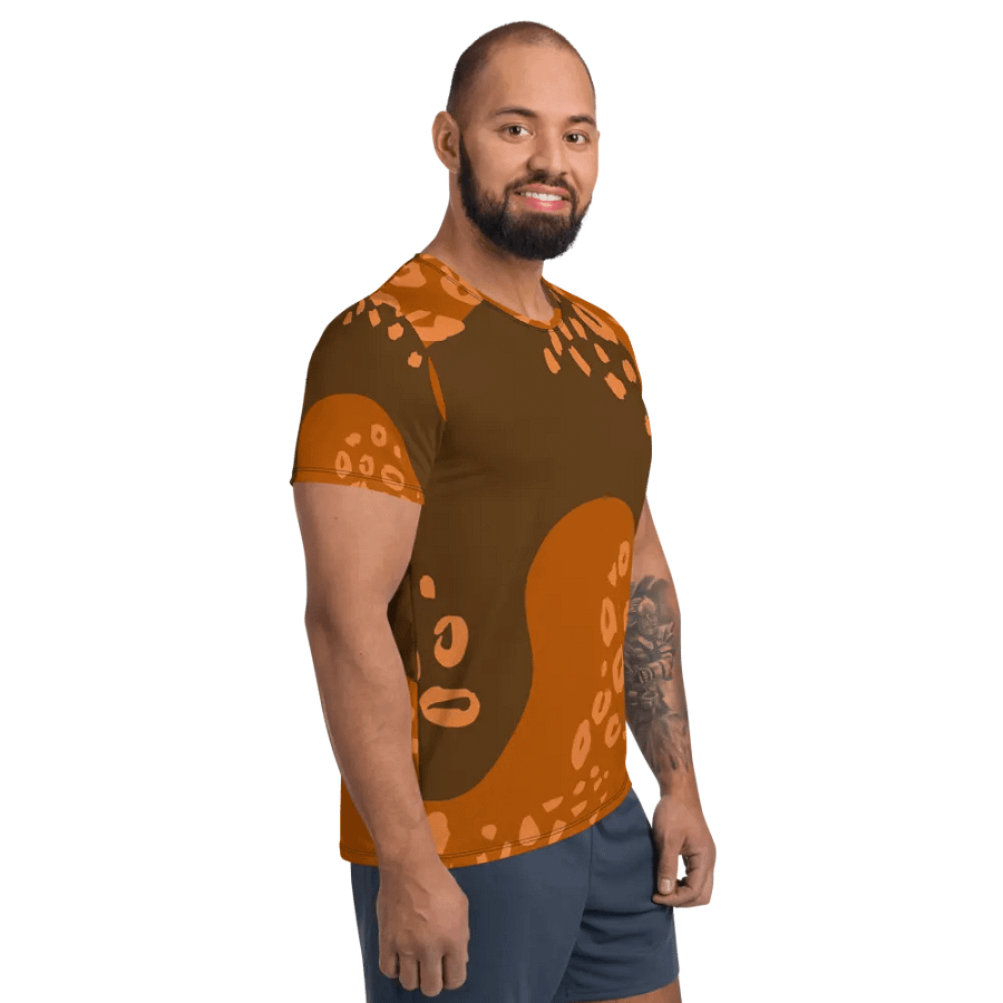Stylish orange Animal Print Athletic Tee product image (4)