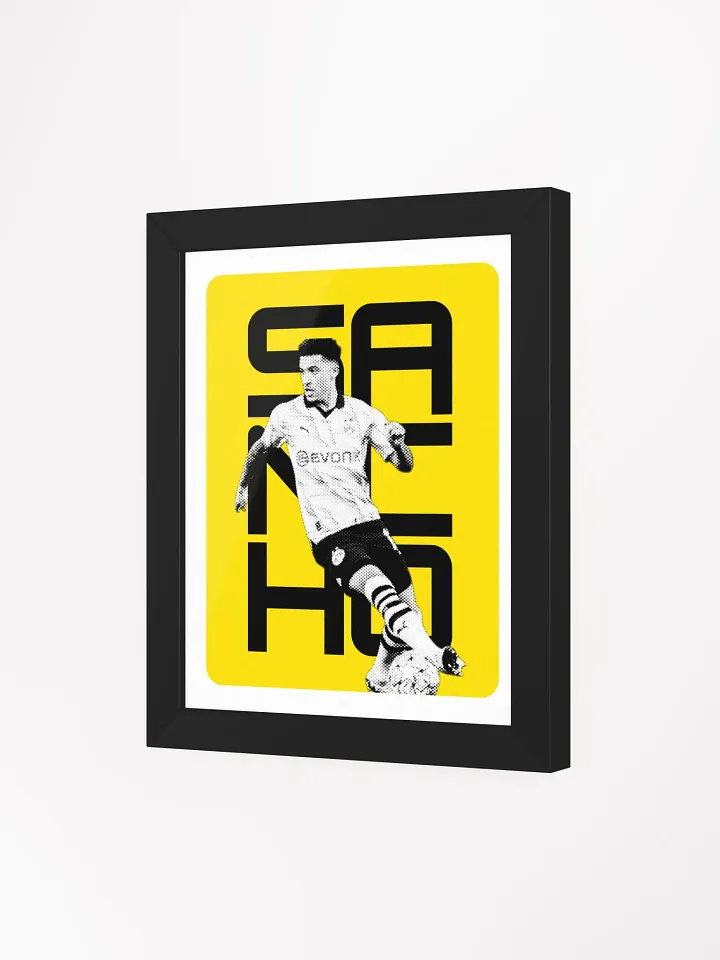 Jadon Sancho BW Borussia Dortmund Name Art Framed Print product image (2)