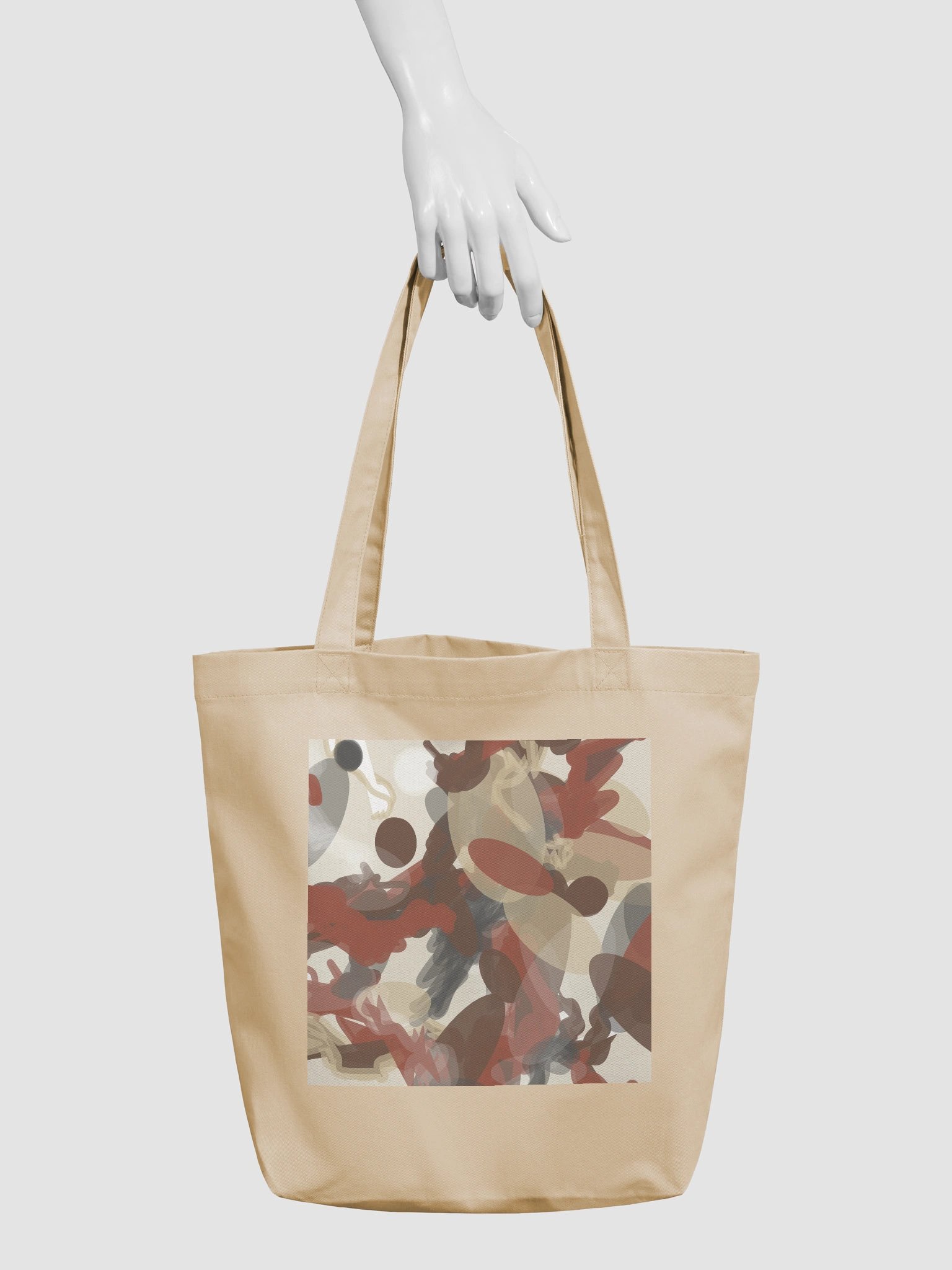 Earthy Abstract Canvas Tote product image (6)