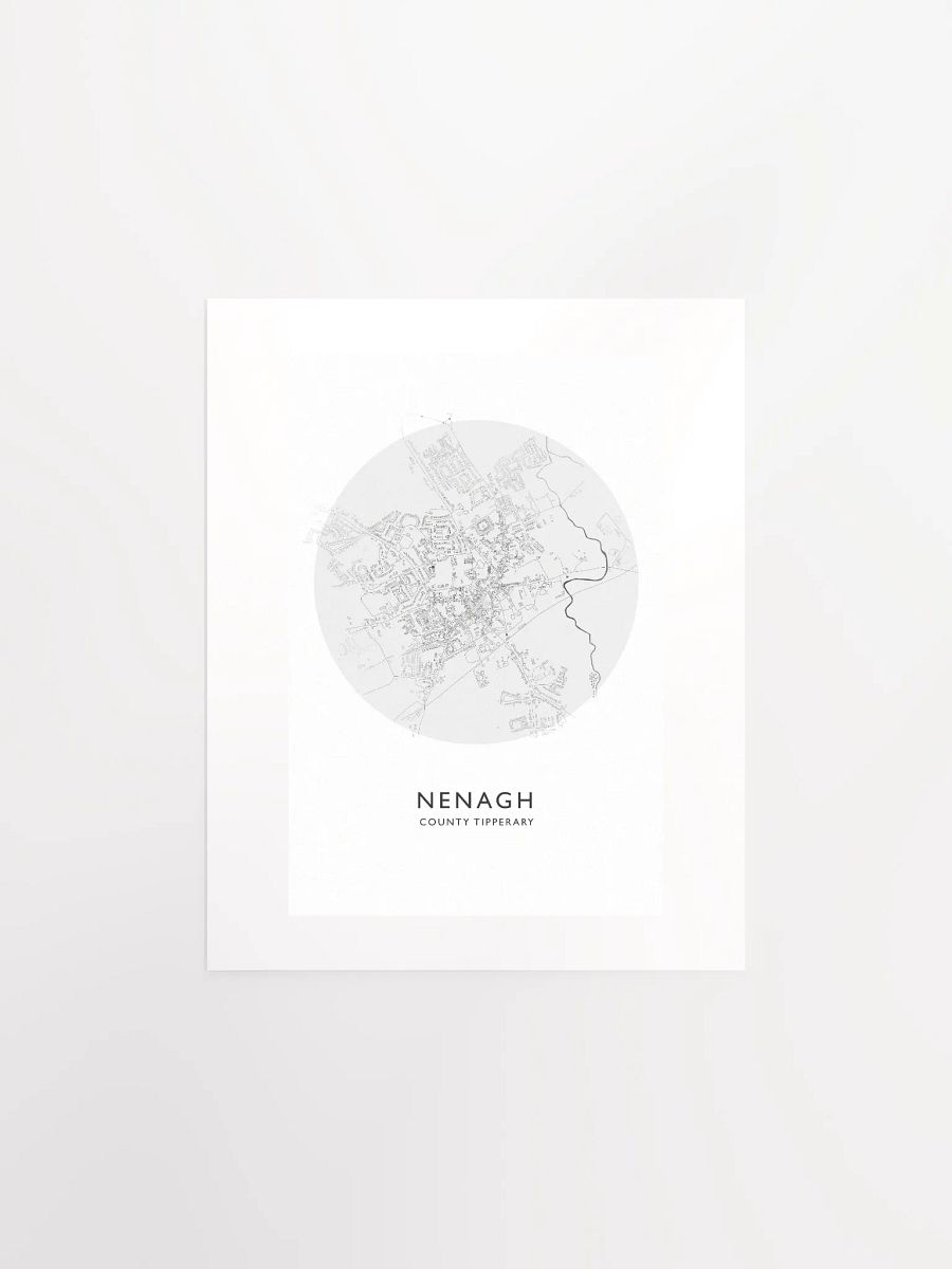 Nenagh: Unframed Poster Map (Circular) product image (1)