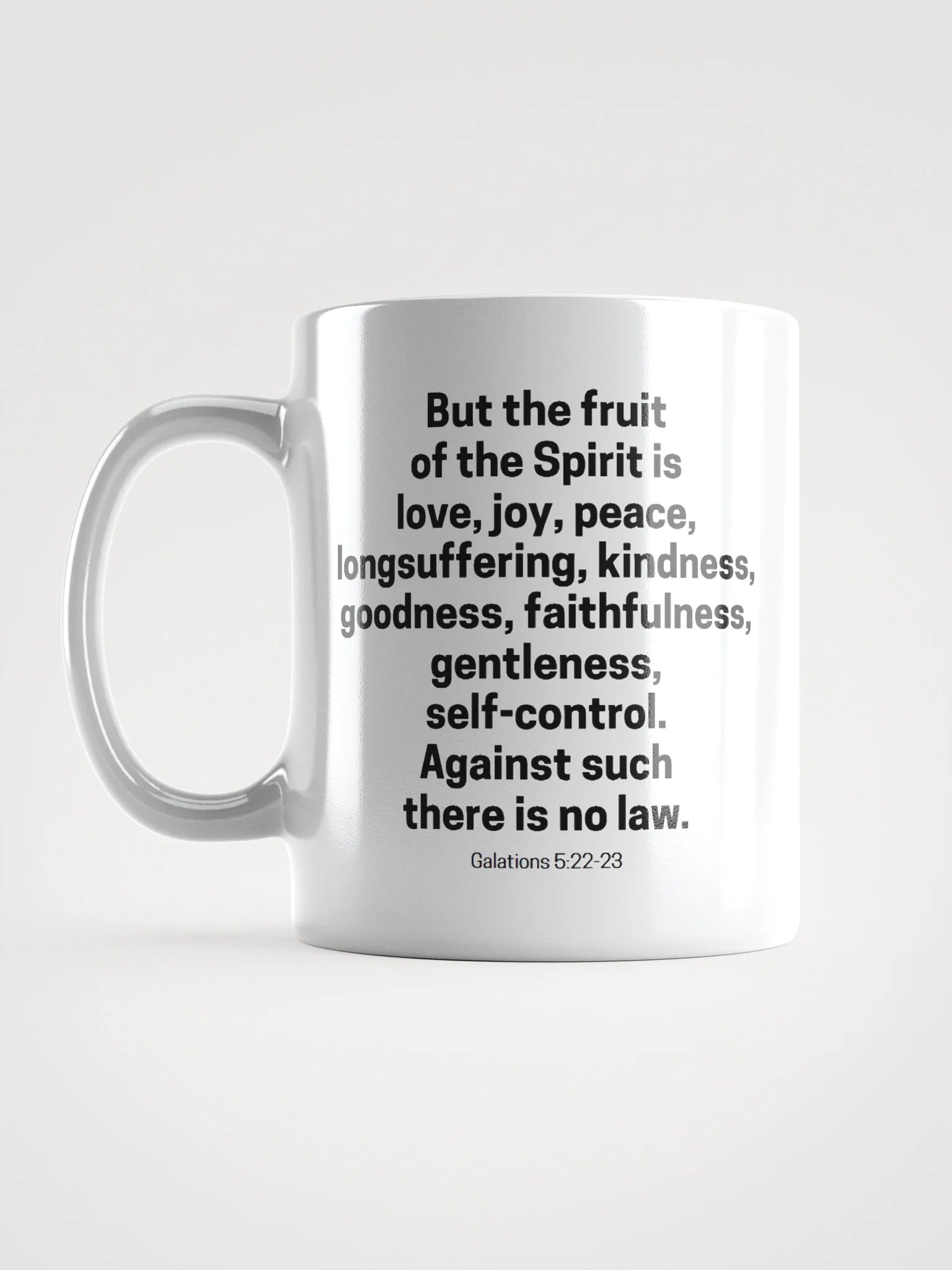 But The Fruit Of The Spirit Is Love Joy Peace Longsuffering Kindness Goodness Galatians 5:22-23 White Glossy Mug 11/15/20oz product image (17)