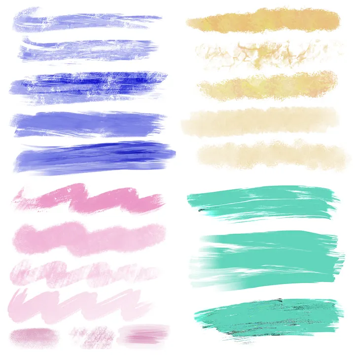 94pk Experimental Paint Brushes for Procreate product image (1)