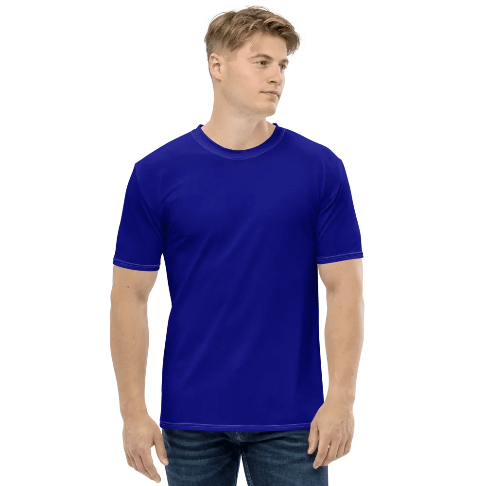 Plain Color Navy Blue T-Shirt product image (1)