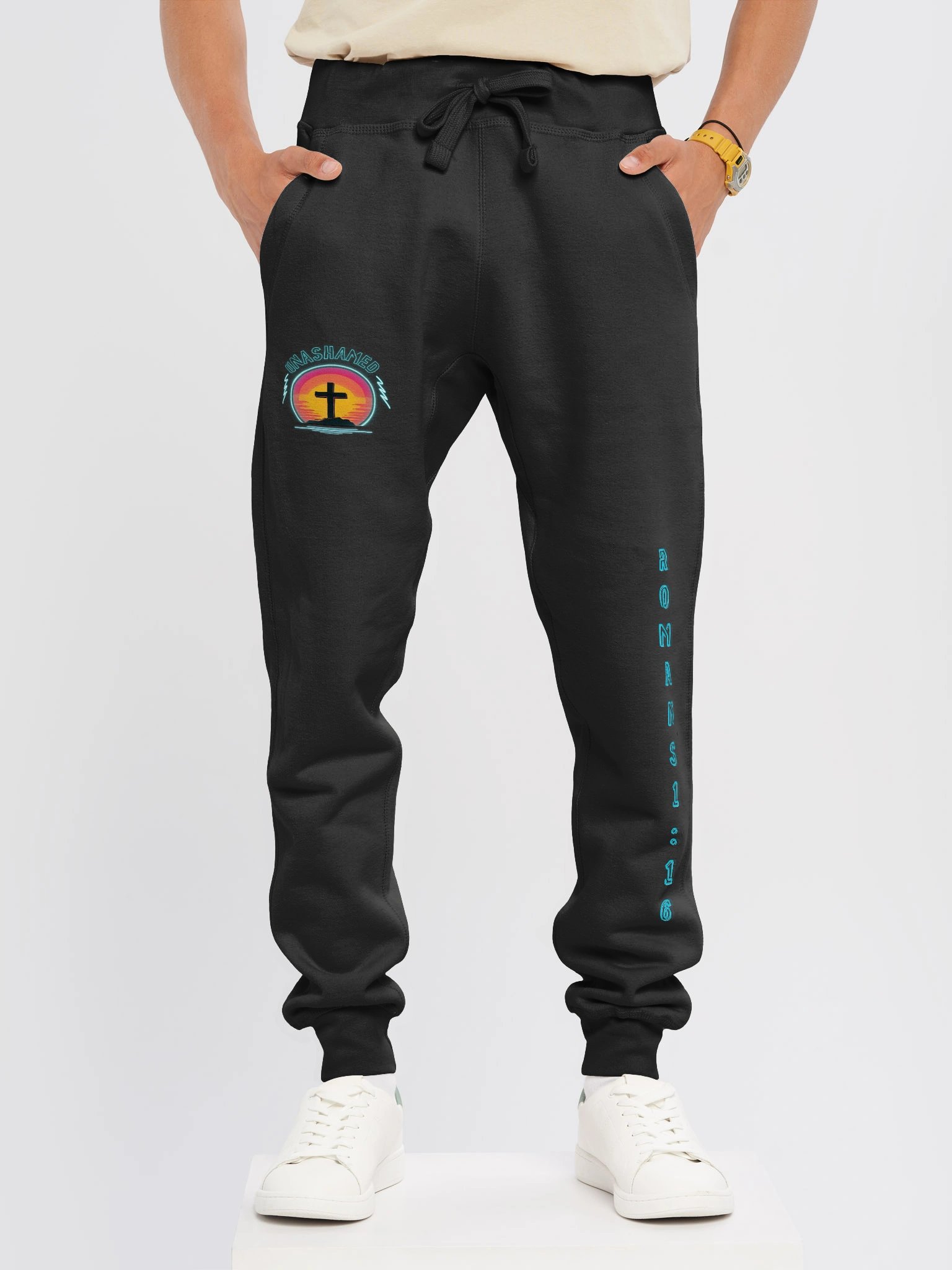 Unashamed Neon Cross Joggers - Unisex Lane Seven fit, Unashamed Leg Print product image (3)