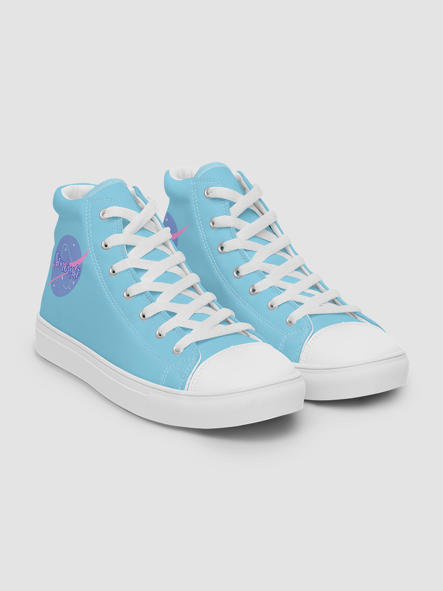 Baby Blue Starbright The Band Women's High Top Canvas Shoes product image (4)