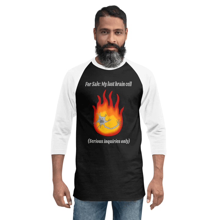 My Last Brain Cell Baseball Tee product image (2)