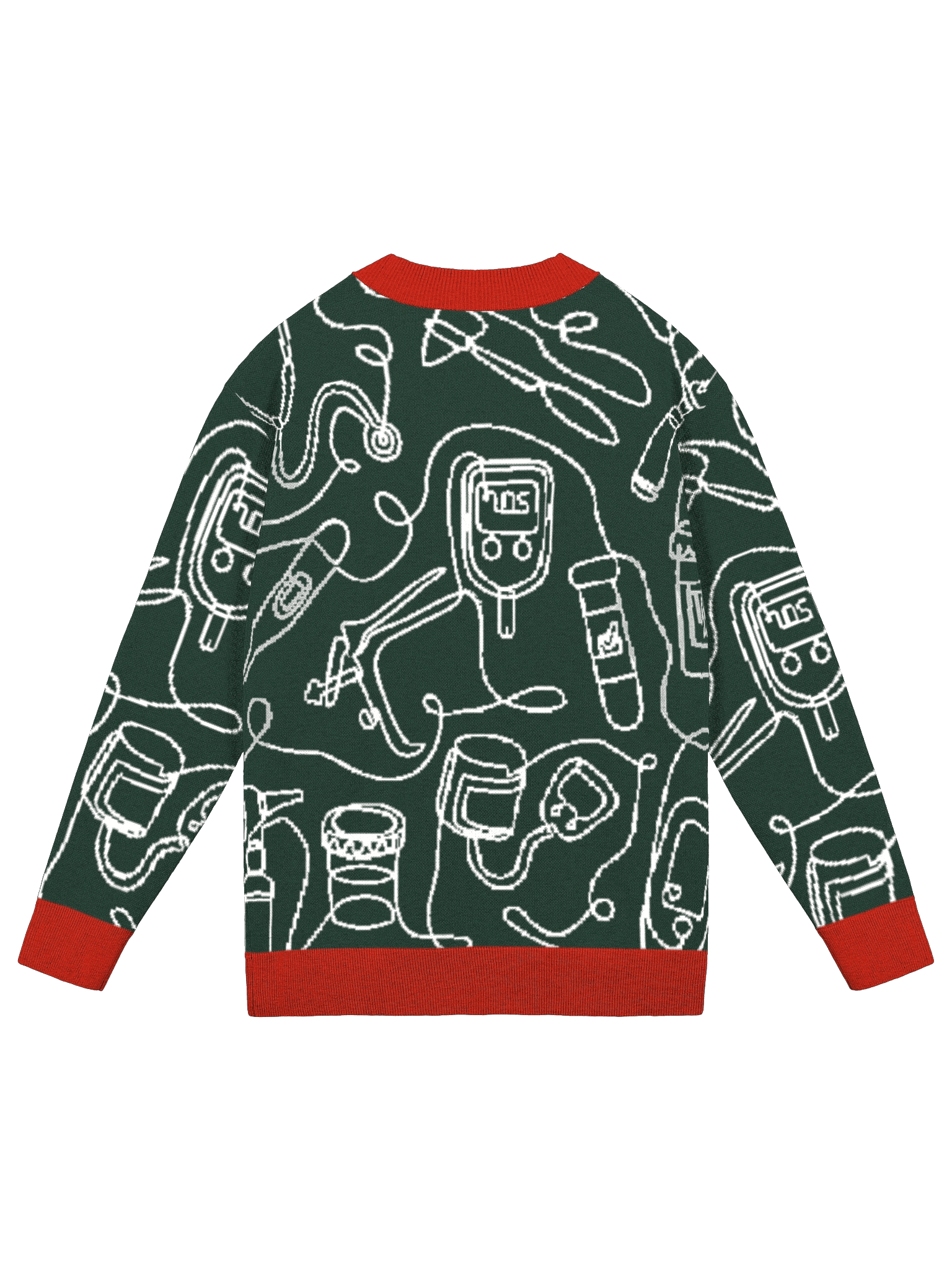 service lines (family medicine - holiday green cardigan) product image (7)