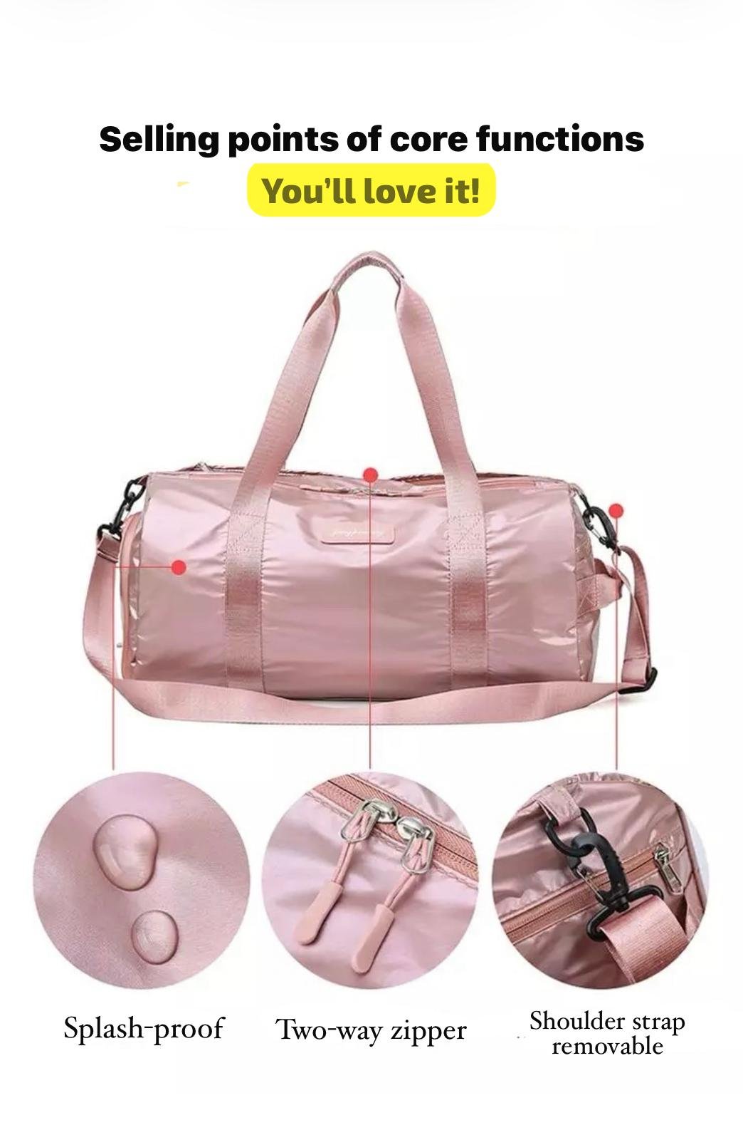 Gym Duffel Bag Waterproof Fitness Leisure Travel Bag product image (4)