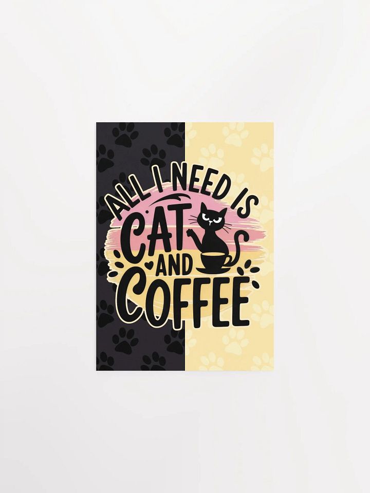 Cat & Coffee Vibes Poster product image (1)