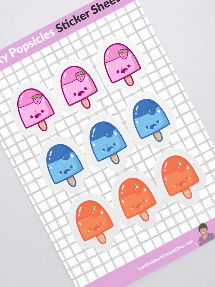 Fruity Popsicle Kiss Cut Sticker Sheet product image (2)