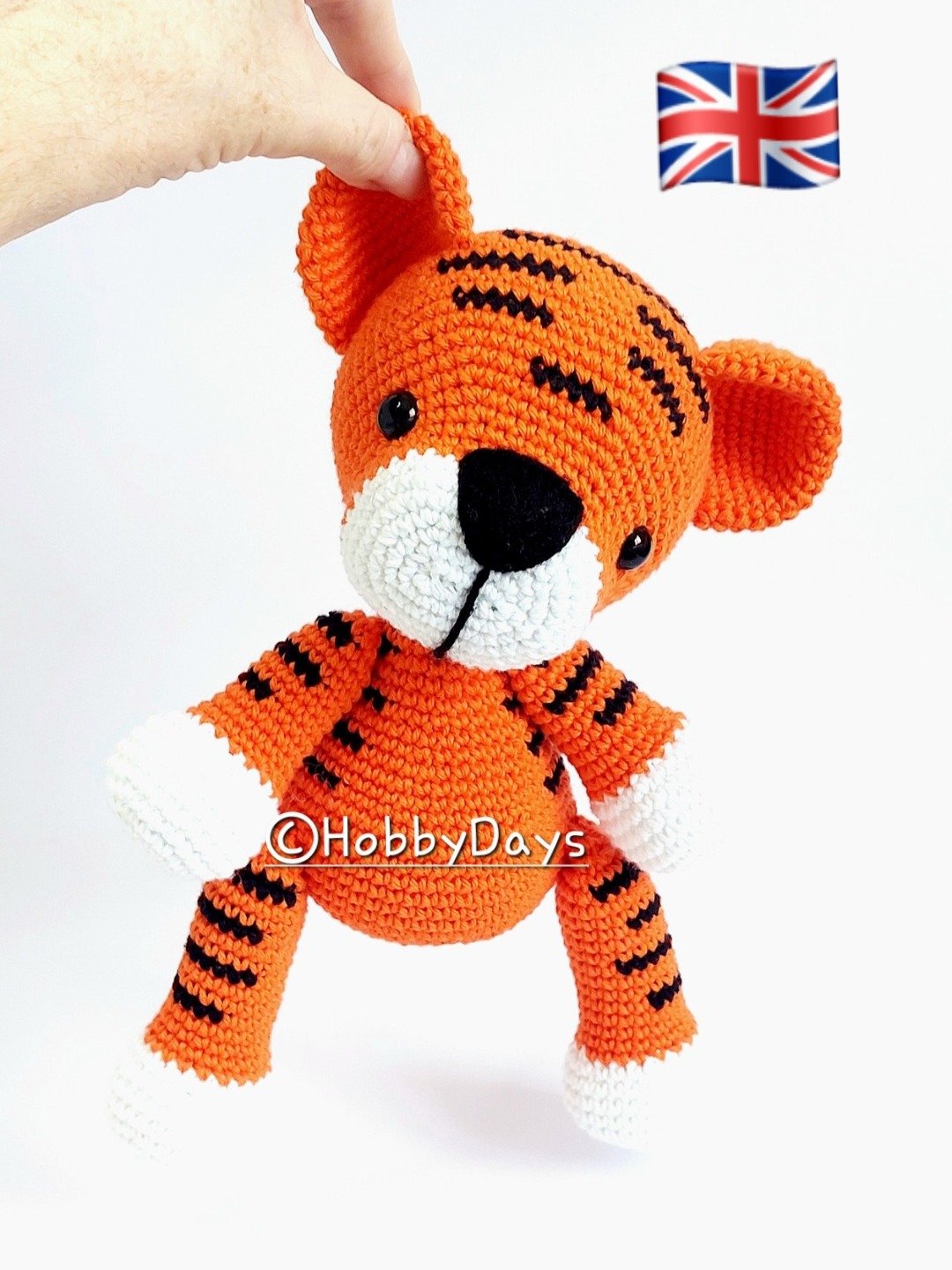 UK PATTERN - Amigurumi Crochet Tiger product image (1)