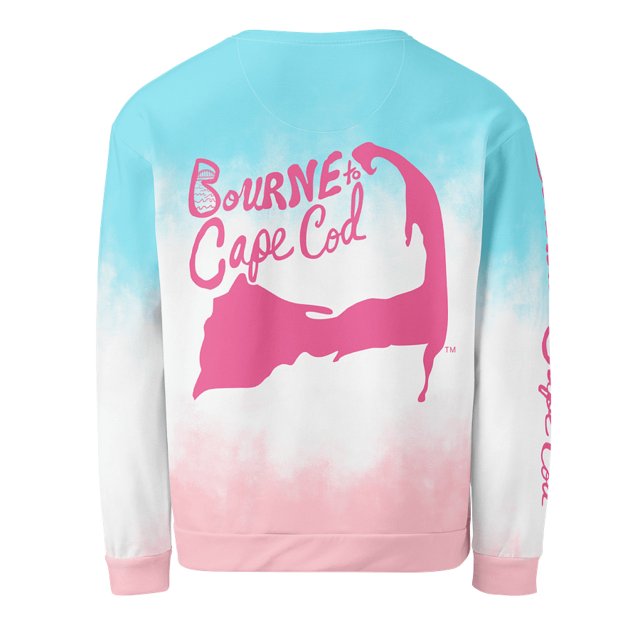 Unisex | BOURNE to Cape Cod™ Sweatshirt | Pastel Tie-Dye Vibes | BRN.2C.C.™ | Eco-Friendly Comfort product image (5)