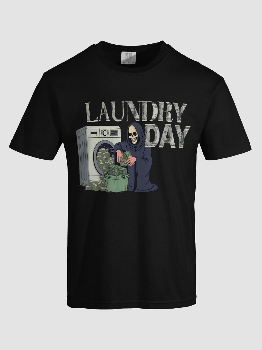 Laundry Day Money Tee – Bold Graphic T-Shirt with Washed Cash Design product image (38)
