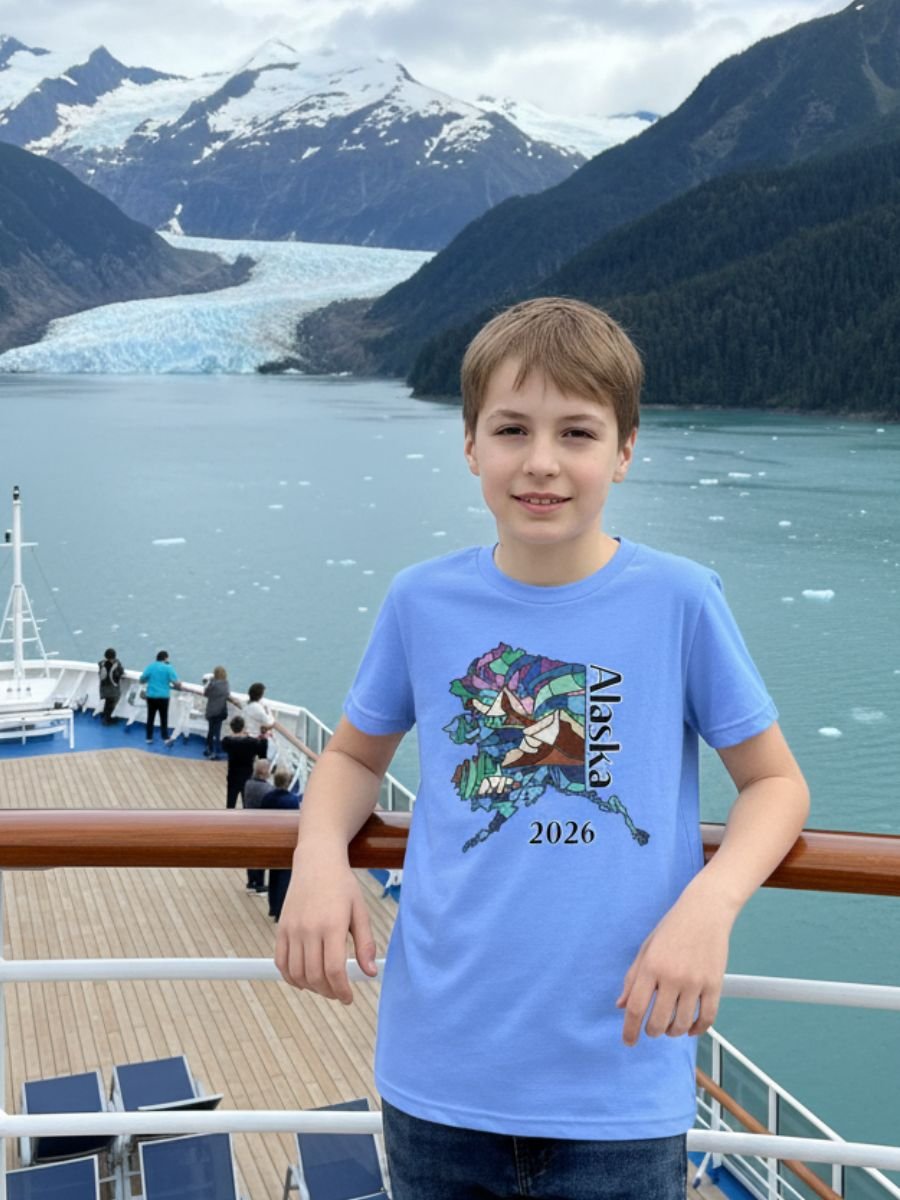 Great Alaskan Family Adventure: Stained Glass Youth Matching Tees product image (25)