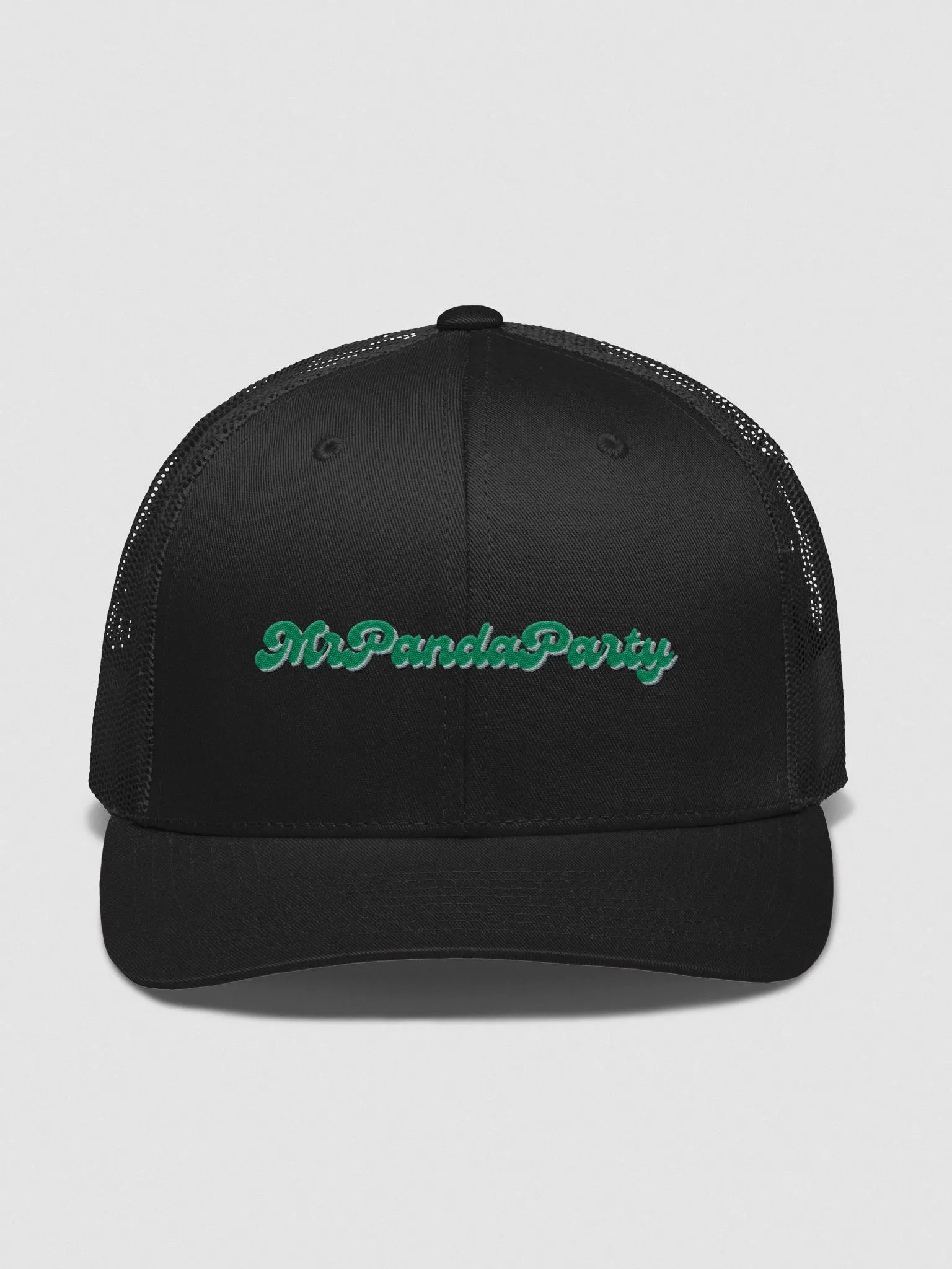 Green Cursive MrPandaParty Trucker Hat product image (2)
