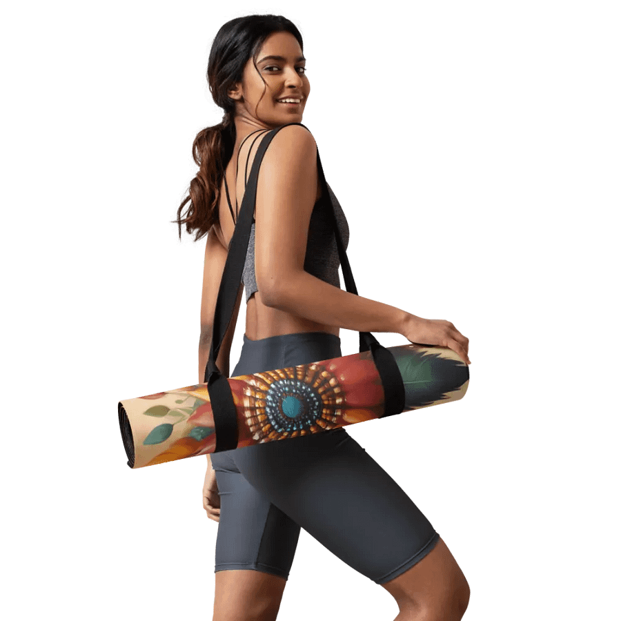 Boho Feathers Yoga Mat product image (4)