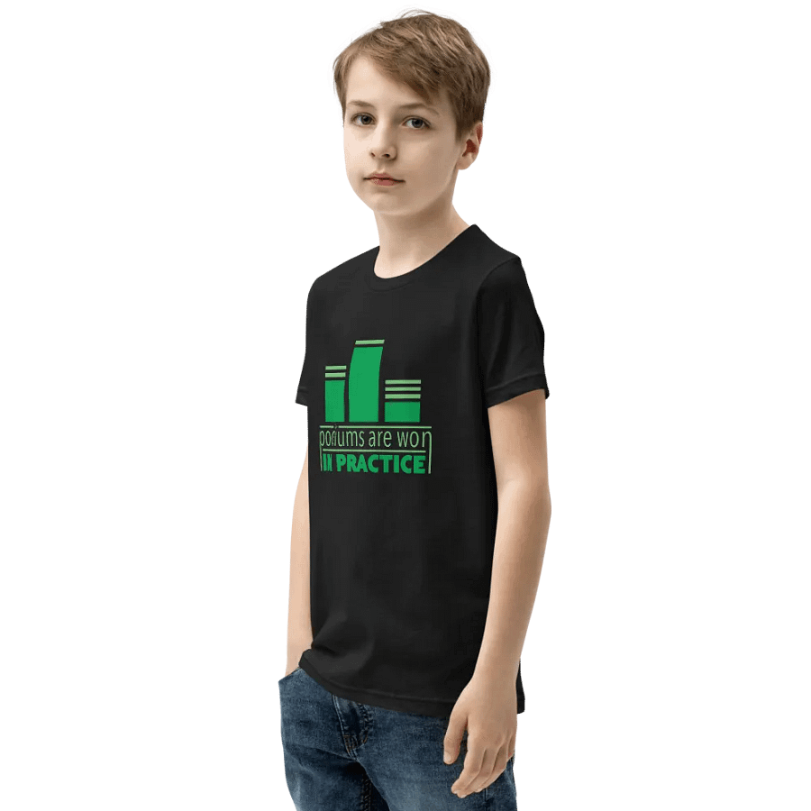 Podiums Are Won In Practice Kids Tee: Green product image (7)