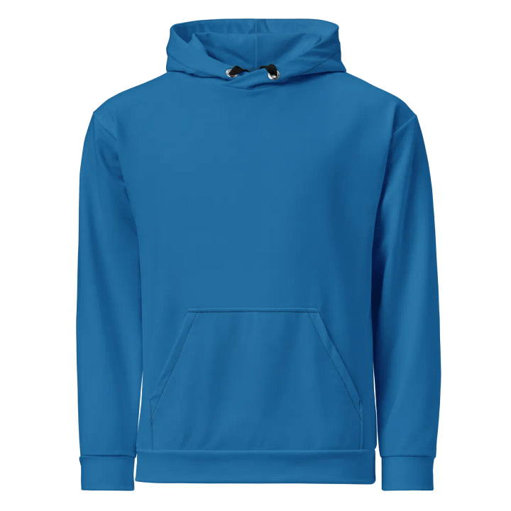 Plain Atlantic Blue True Summer Unisex Recycled Polyester Heavyweight Premium Hoodie by Treasure Pie product image (1)