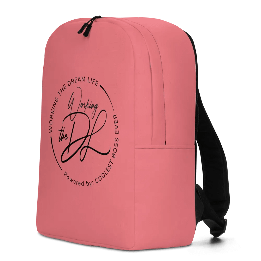 Work the Dream Life – Pink Minimalist All-Over Print Backpack for Work, Travel & Everyday Use product image (2)