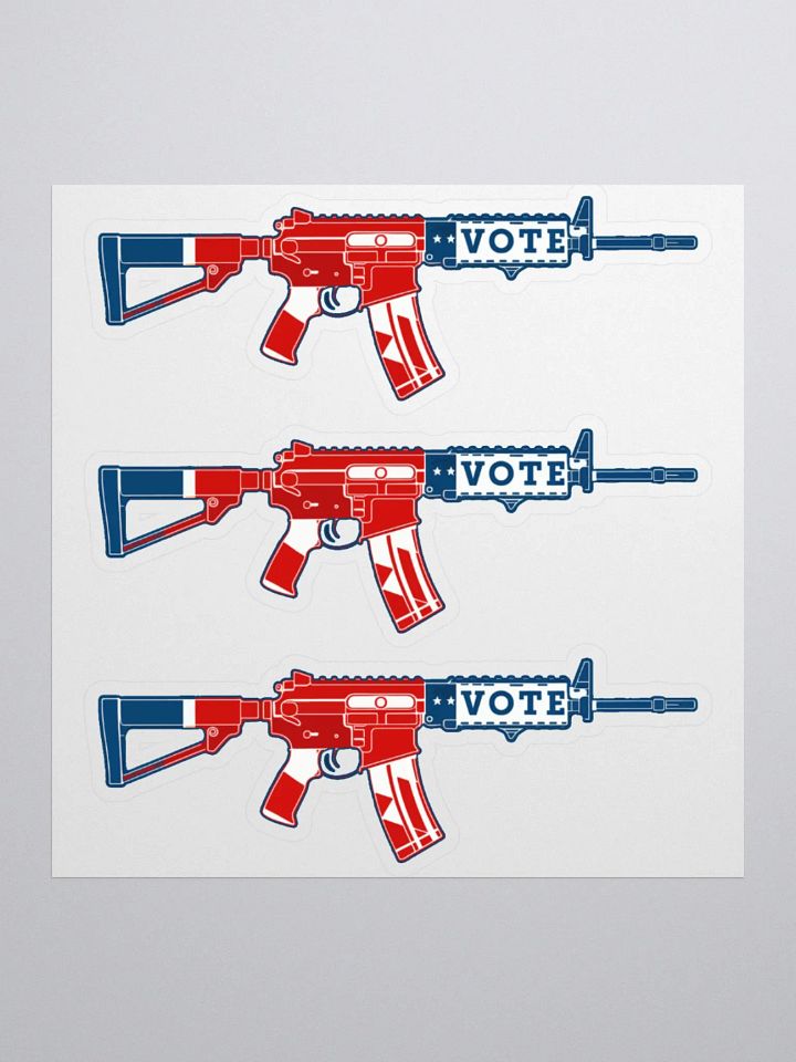 Three Vinyl Stickers 2nd Amendment Vote Design product image (3)