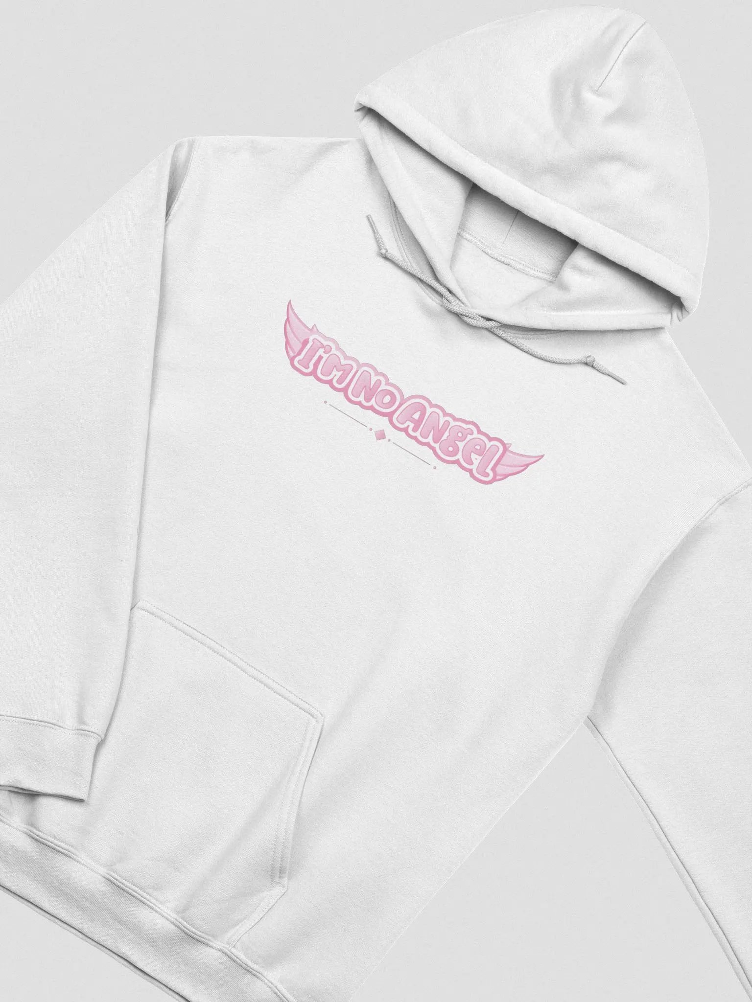 I'm No Angel Hoodie (Pink text) product image (2)