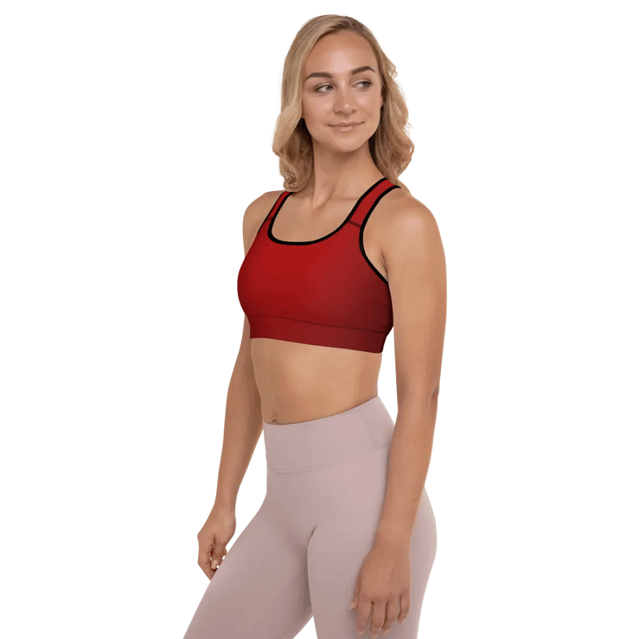 Radiant Red Padded Sports Bra product image (8)