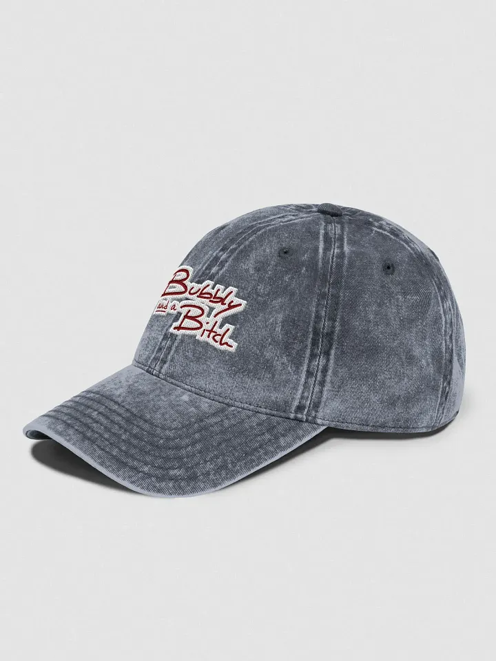 Bubbly and a B*tch embroidered vintage wash dad hat (maroon bubble design) product image (2)