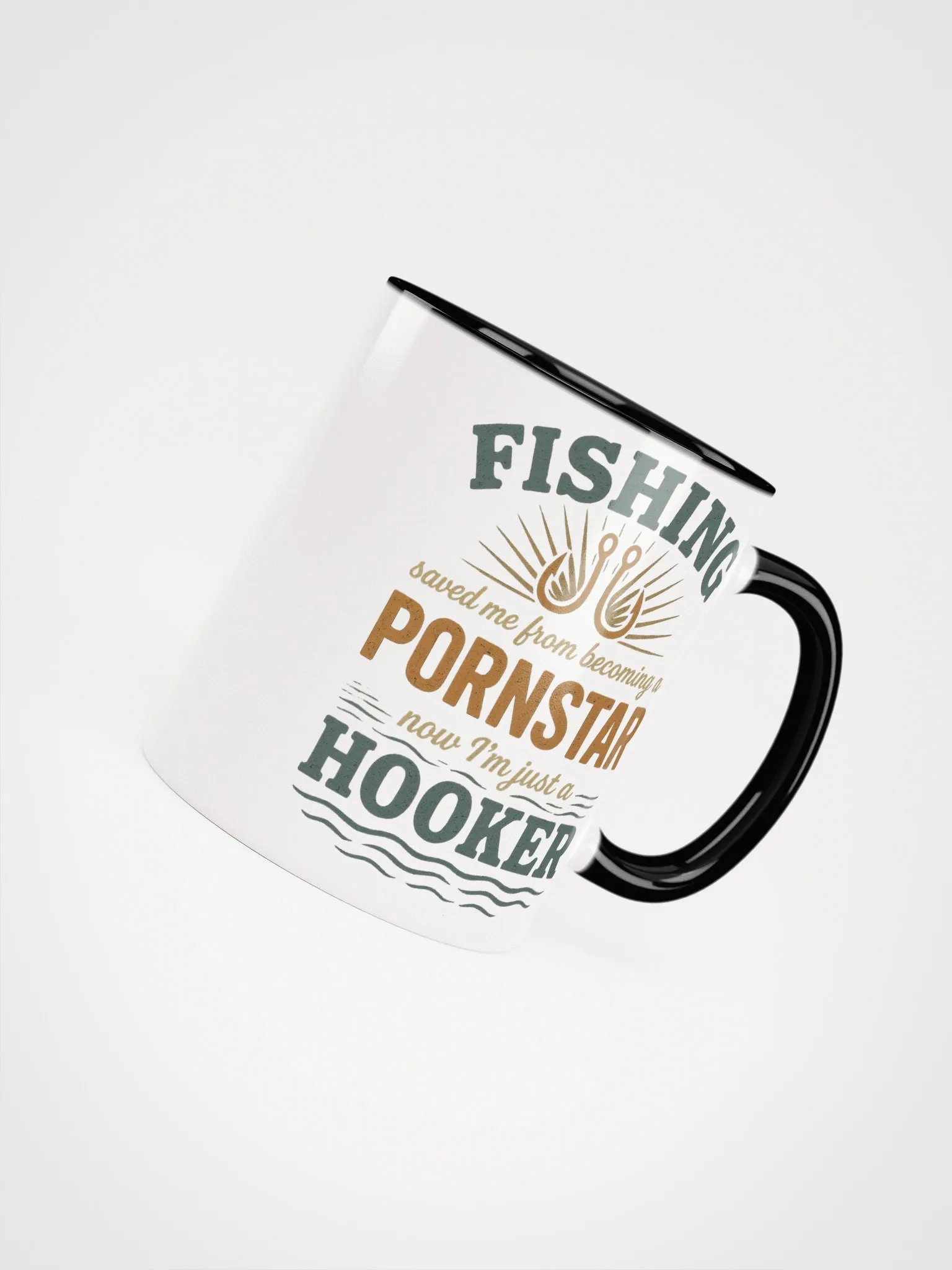 Vintage Fishing Hooker Humor Coffee Mug – Funny Gift product image (18)