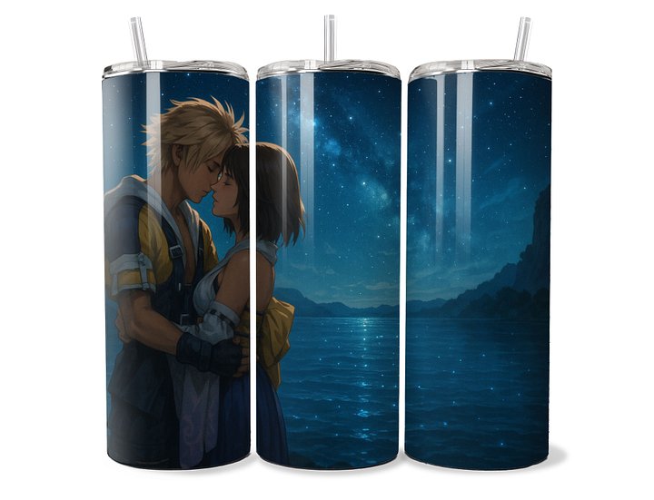 Final Fantasy X – Tidus and Yuna Eternal Night 20oz Stainless Steel Tumbler product image (1)