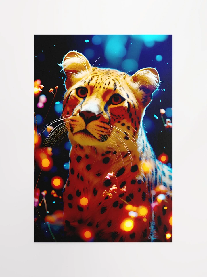 Cheetah Resting Dark Forest Jungle Wild Animals Matte Poster product image (2)