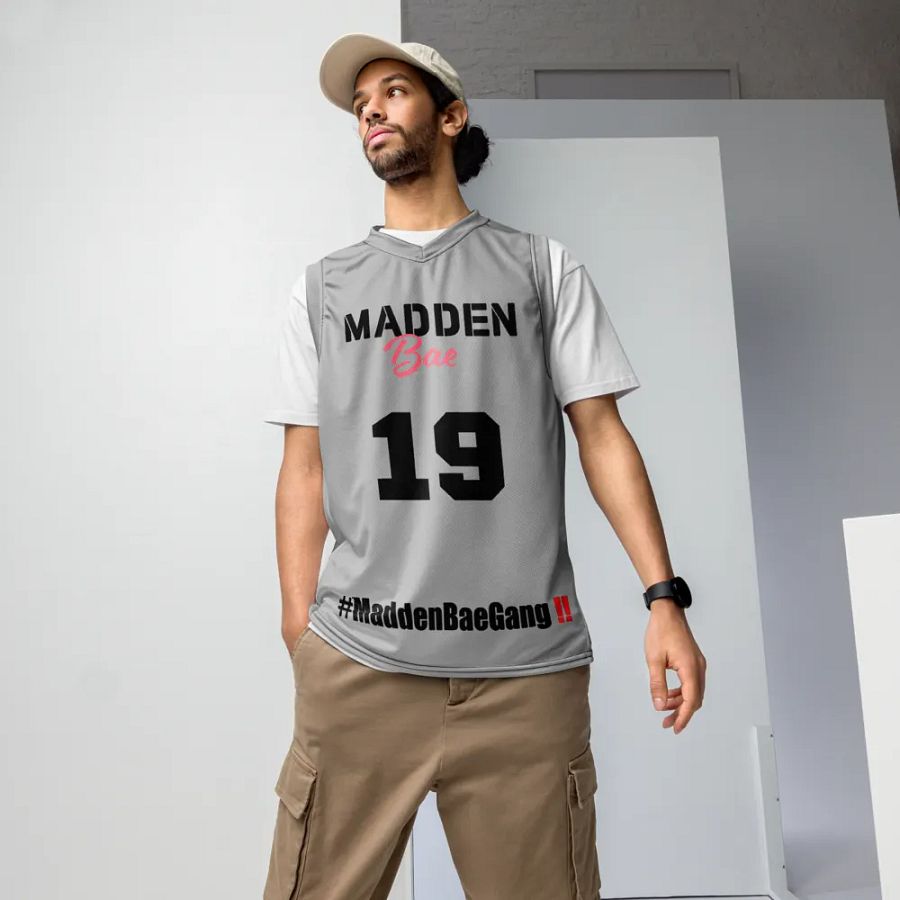 Madden Bae Jersey 👨‍🎨 (Gray + Black Logo) product image (3)