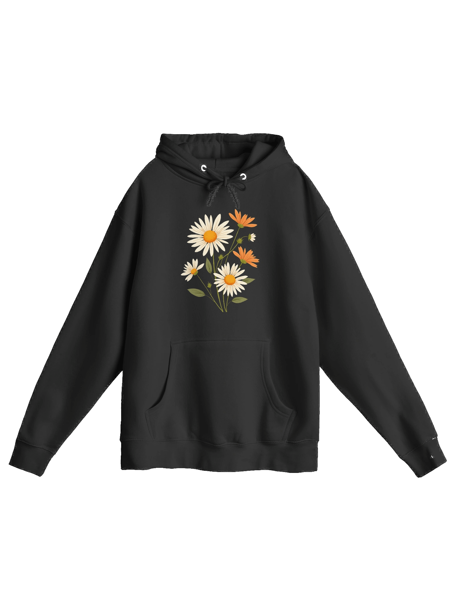 Wildflower Bouquet Hoodie | Premium Daisy Floral Sweatshirt | Botanical Nature Design Pullover product image (2)