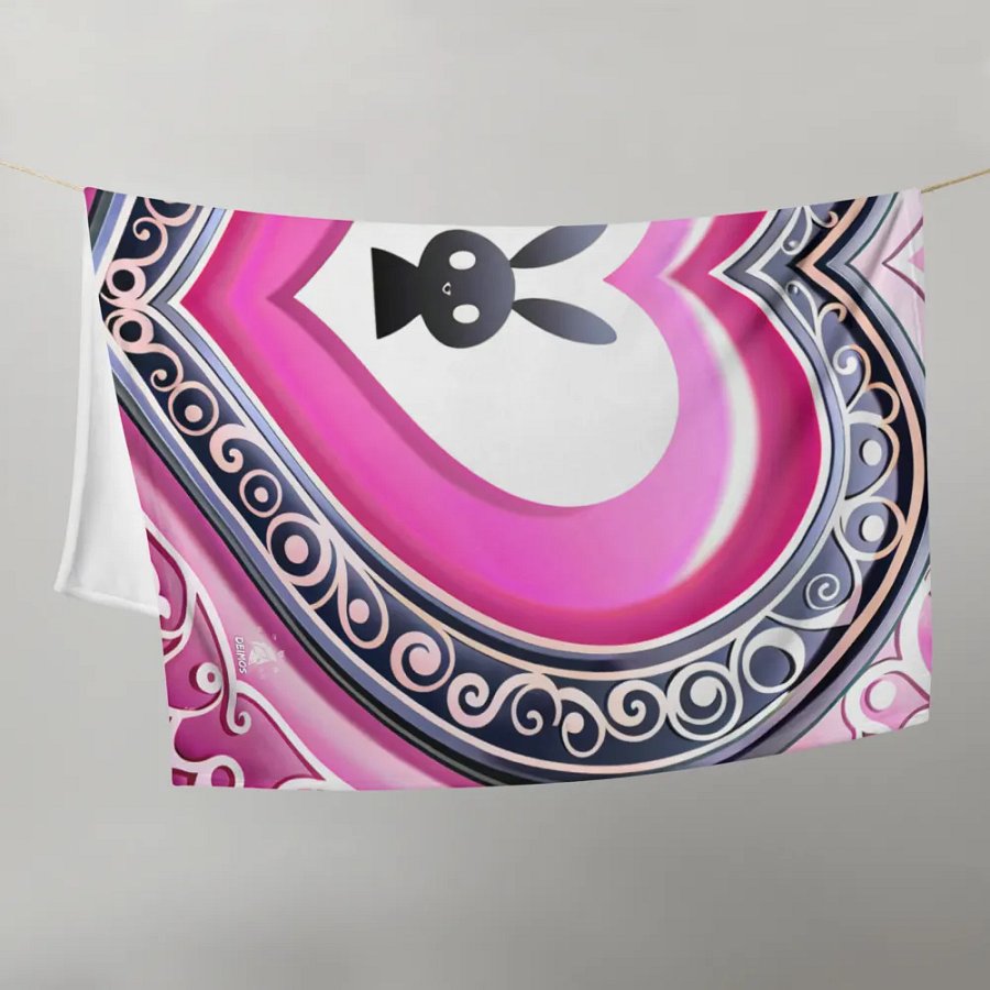 Crimson Heart Bunny Blanket product image (21)