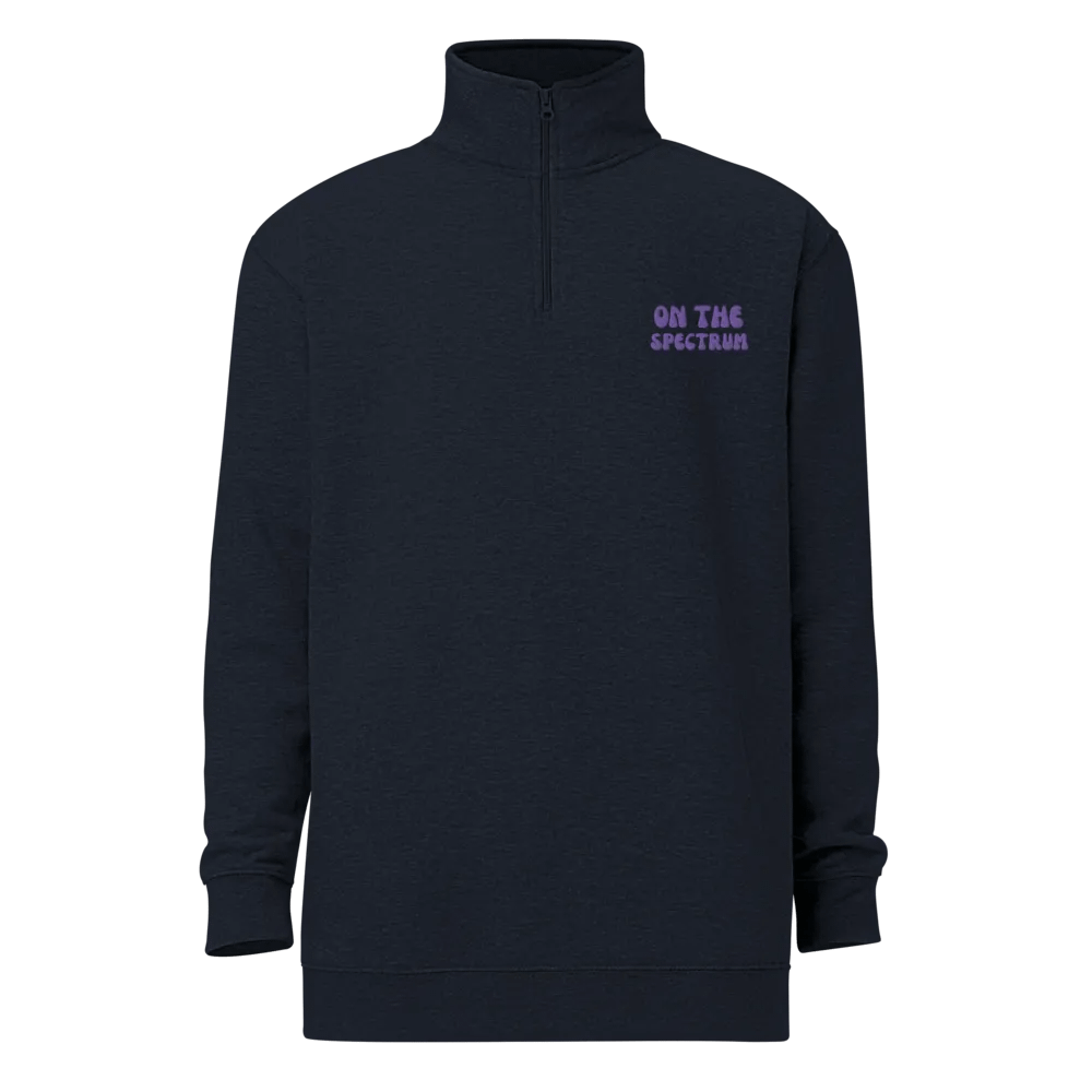 ON THE SPECTRUM (purple) embroidered quarter zip product image (11)