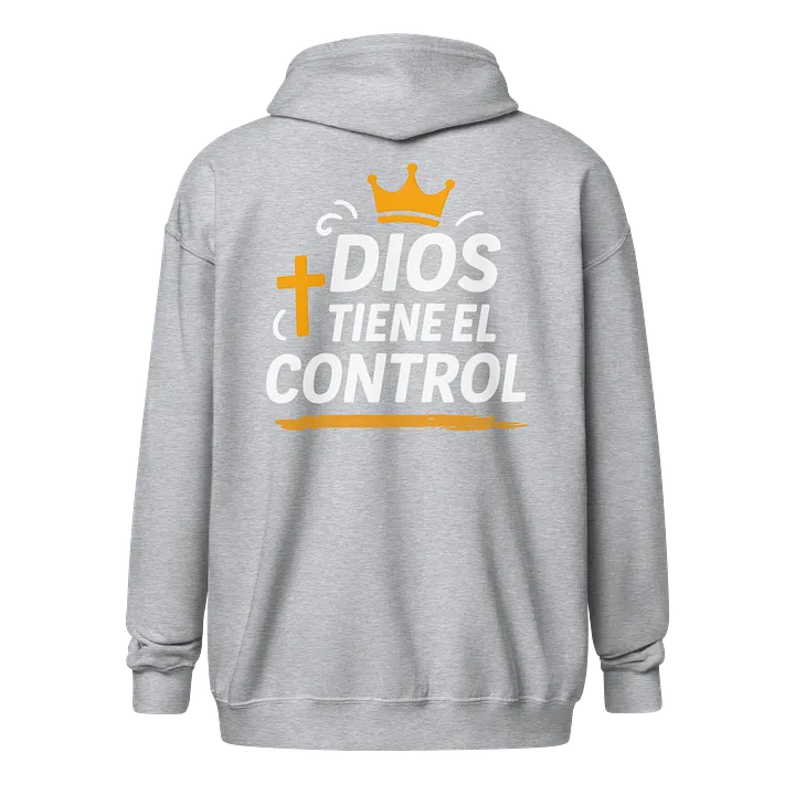 Sudadera Unisex con Capucha y Cremallera | Dios tiene el control product image (1)