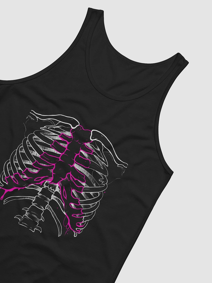 Pink Rib Vest - Black (Unisex) product image (2)