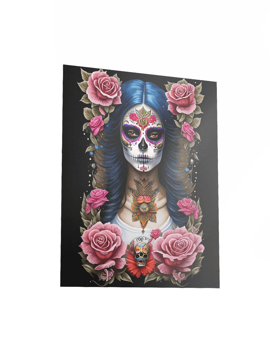 Sugar Skull Art - Traditional Woman in Skull Makeup Poster product image (14)