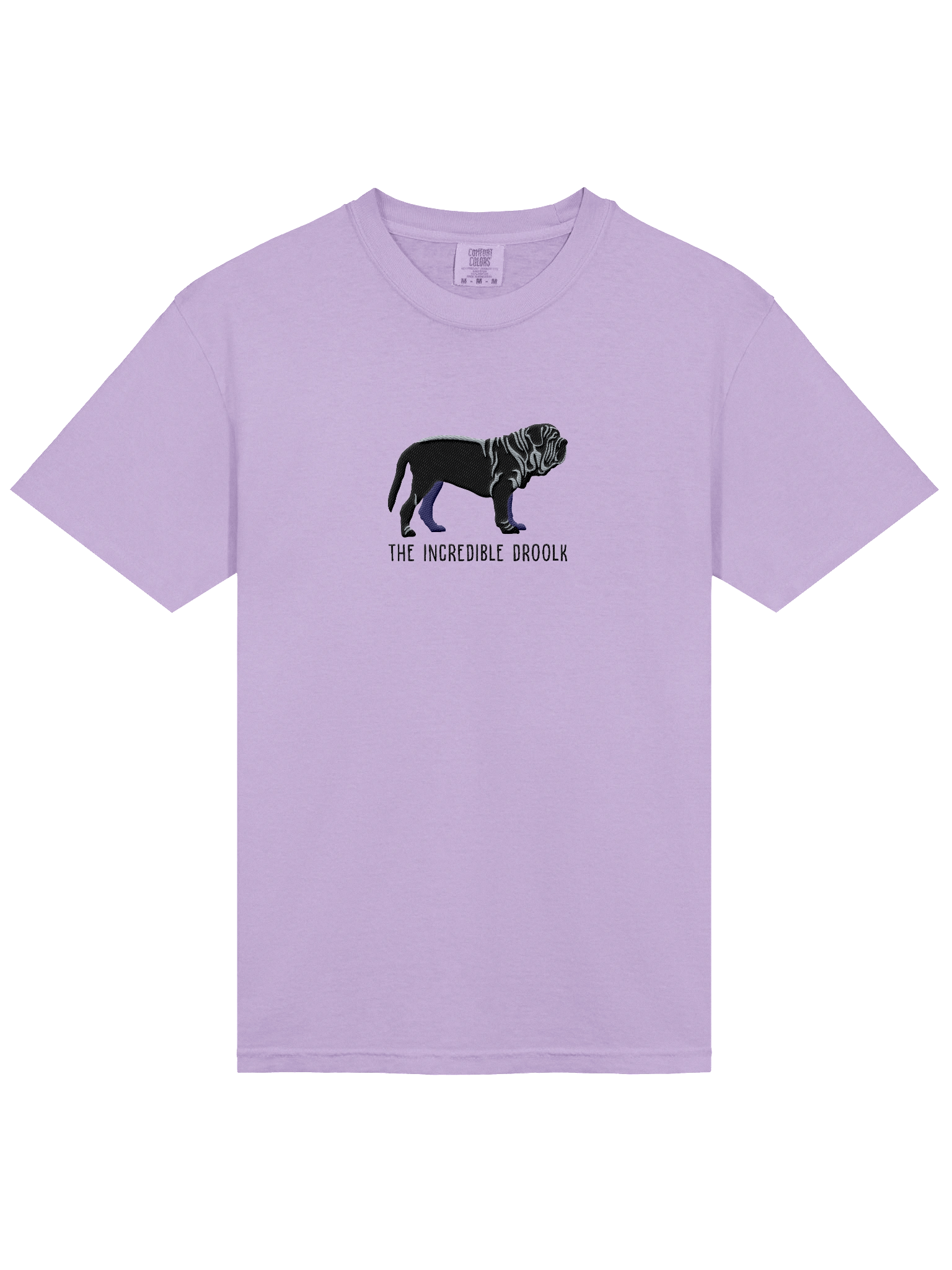The Incredible Droolk T-Shirt(Embroidered) of a Neapolitan Mastiff(Black) product image (33)