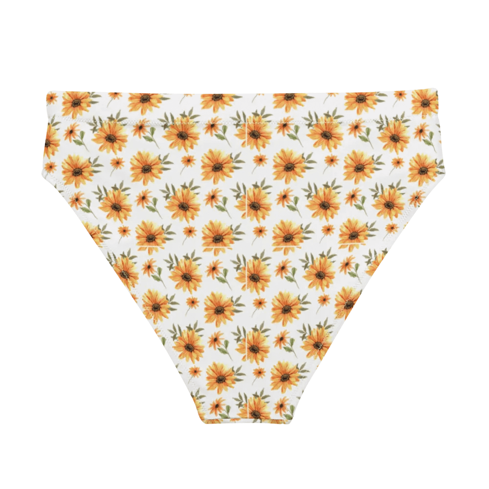Watercolour Floral Pattern High Waisted Bikini Bottom - V5 product image (2)