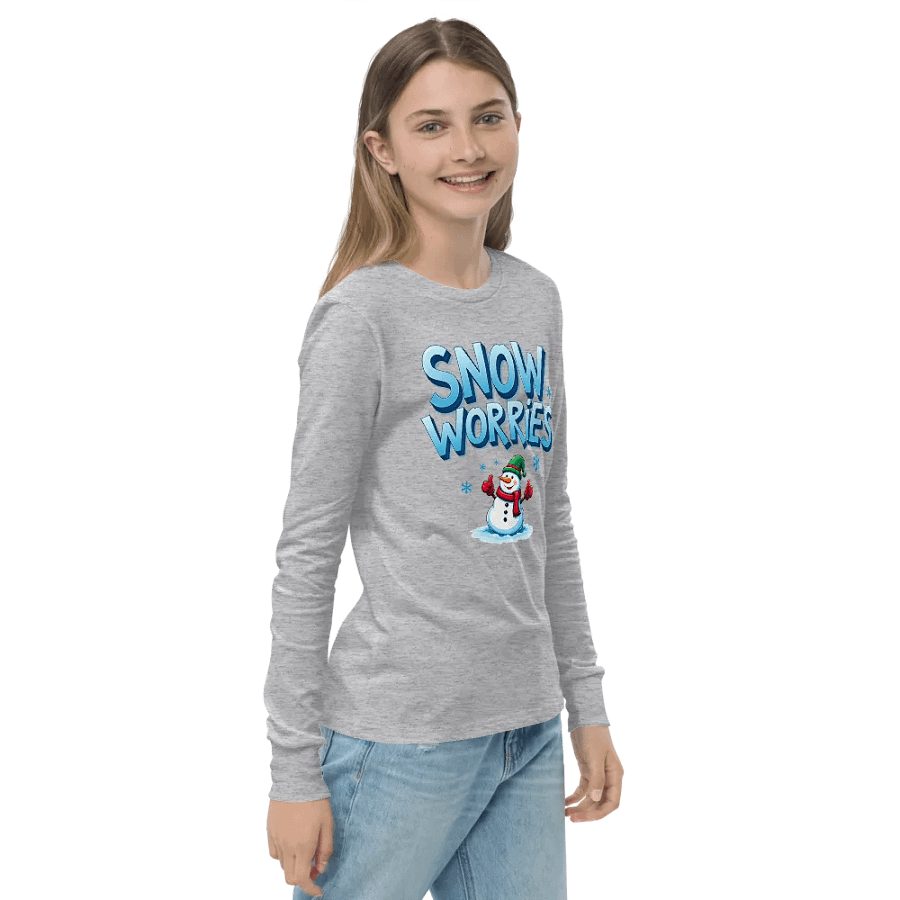 Snow Worries Youth Long Sleeve Tee product image (23)